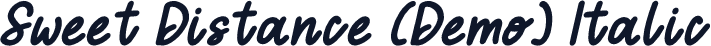 Sweet Distance (Demo) Italic
