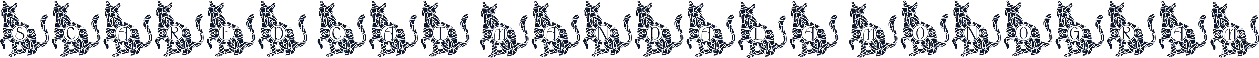 Scared Cat Mandala Monogram