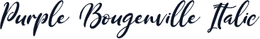 Purple Bougenville Italic