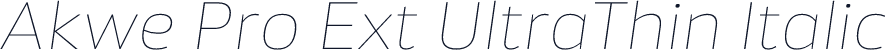 Akwe Pro Ext UltraThin Italic