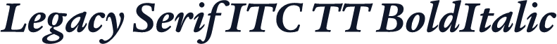 Legacy Serif ITC TT BoldItalic