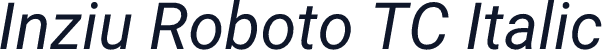 Inziu Roboto TC Italic