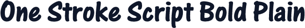 One Stroke Script Bold Plain
