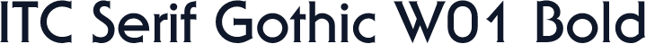ITC Serif Gothic W01 Bold