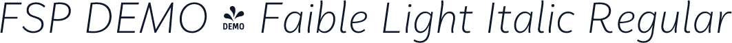 FSP DEMO - Faible Light Italic Regular