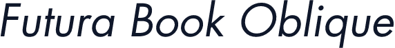 Futura Book Oblique