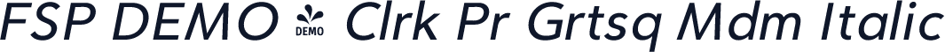 FSP DEMO - Clrk Pr Grtsq Mdm Italic