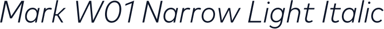 Mark W01 Narrow Light Italic