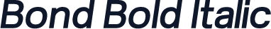 Bond Bold Italic