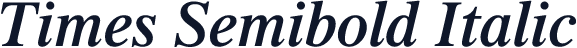 Times Semibold Italic