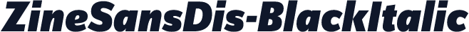 ZineSansDis-BlackItalic