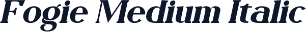 ☞Fogie Medium Italic