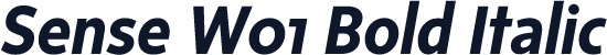 Sense W01 Bold Italic
