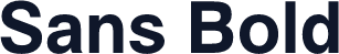 Sans Bold