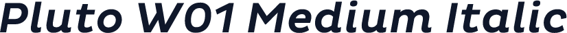 Pluto W01 Medium Italic