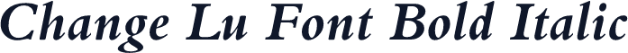 Change Lu Font Bold Italic