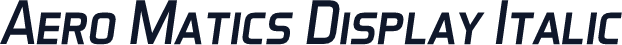 Aero Matics Display Italic