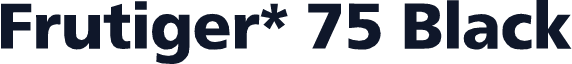 Frutiger* 75 Black