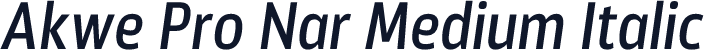 Akwe Pro Nar Medium Italic