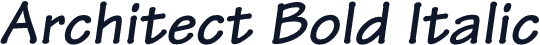 Architect Bold Italic