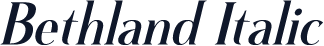 Bethland Italic