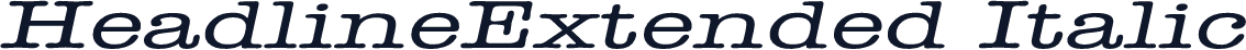 HeadlineExtended Italic