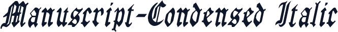 Manuscript-Condensed Italic