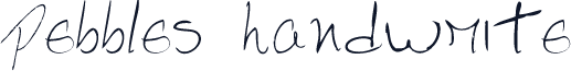 Pebbles handwrite