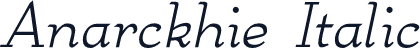 Anarckhie Italic
