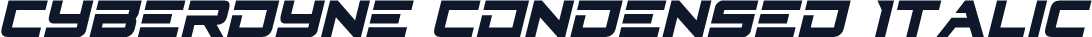 Cyberdyne Condensed Italic