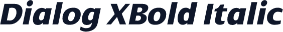 Dialog XBold Italic