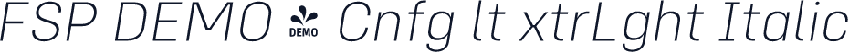 FSP DEMO - Cnfg lt xtrLght Italic