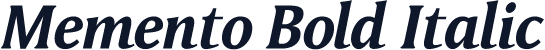 Memento Bold Italic
