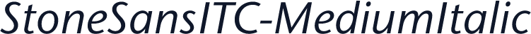 StoneSansITC-MediumItalic