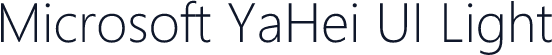 Microsoft YaHei UI Light
