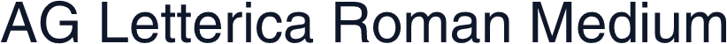 AG Letterica Roman Medium