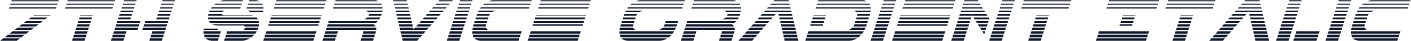 7th Service Gradient Italic