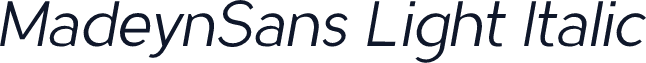 MadeynSans Light Italic