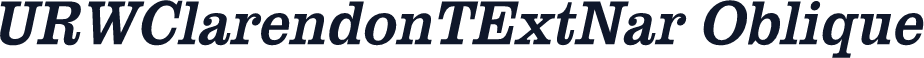 URWClarendonTExtNar Oblique