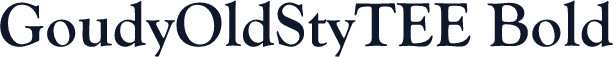 GoudyOldStyTEE Bold