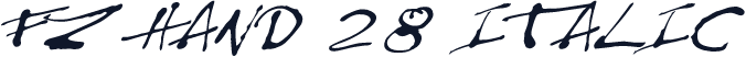 FZ HAND 28 ITALIC