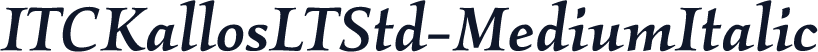 ITCKallosLTStd-MediumItalic
