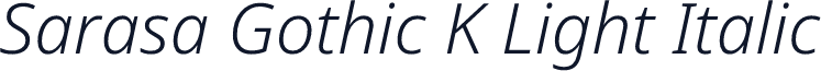 Sarasa Gothic K Light Italic