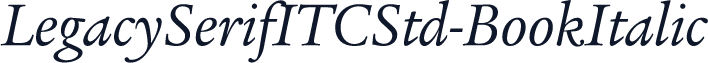 LegacySerifITCStd-BookItalic