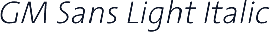 GM Sans Light Italic