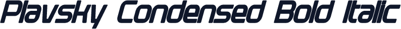 Plavsky Condensed Bold Italic