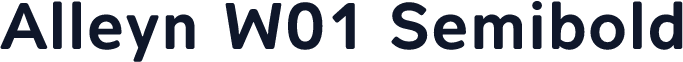 Alleyn W01 Semibold