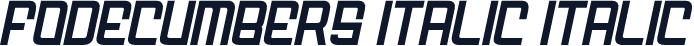 FODECUMBERS ITALIC Italic