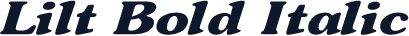Lilt Bold Italic