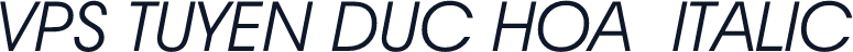 VPS Tuyen Duc Hoa  Italic